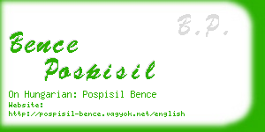 bence pospisil business card